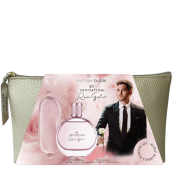 Michael MICHAEL BUBLÉ Rose Gold Eau de parfum + silk eye mask set view 1