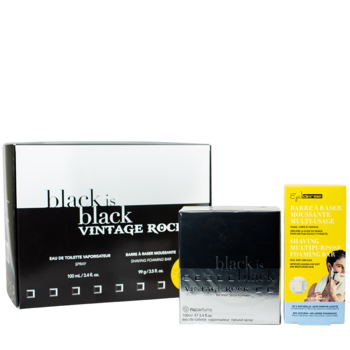 Fragrances Coffret BLACK IS BLACK Eau de toilette Vintage Rock et Barre à raser Epilderme vue 1